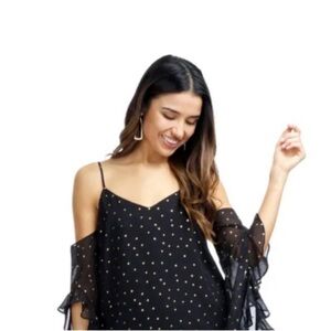 Amanda Uprichard Gold Star Gianna Chiffon Blouse